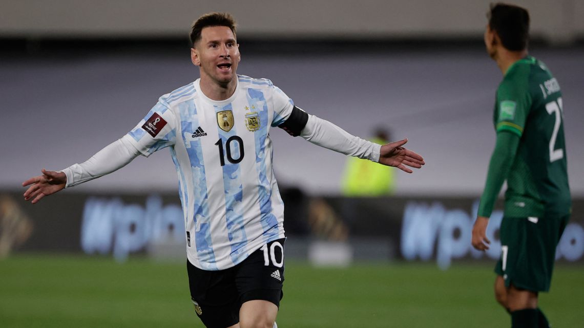 Lionel Messi's Joyful Moment During Argentina's Victory Over Bolivia